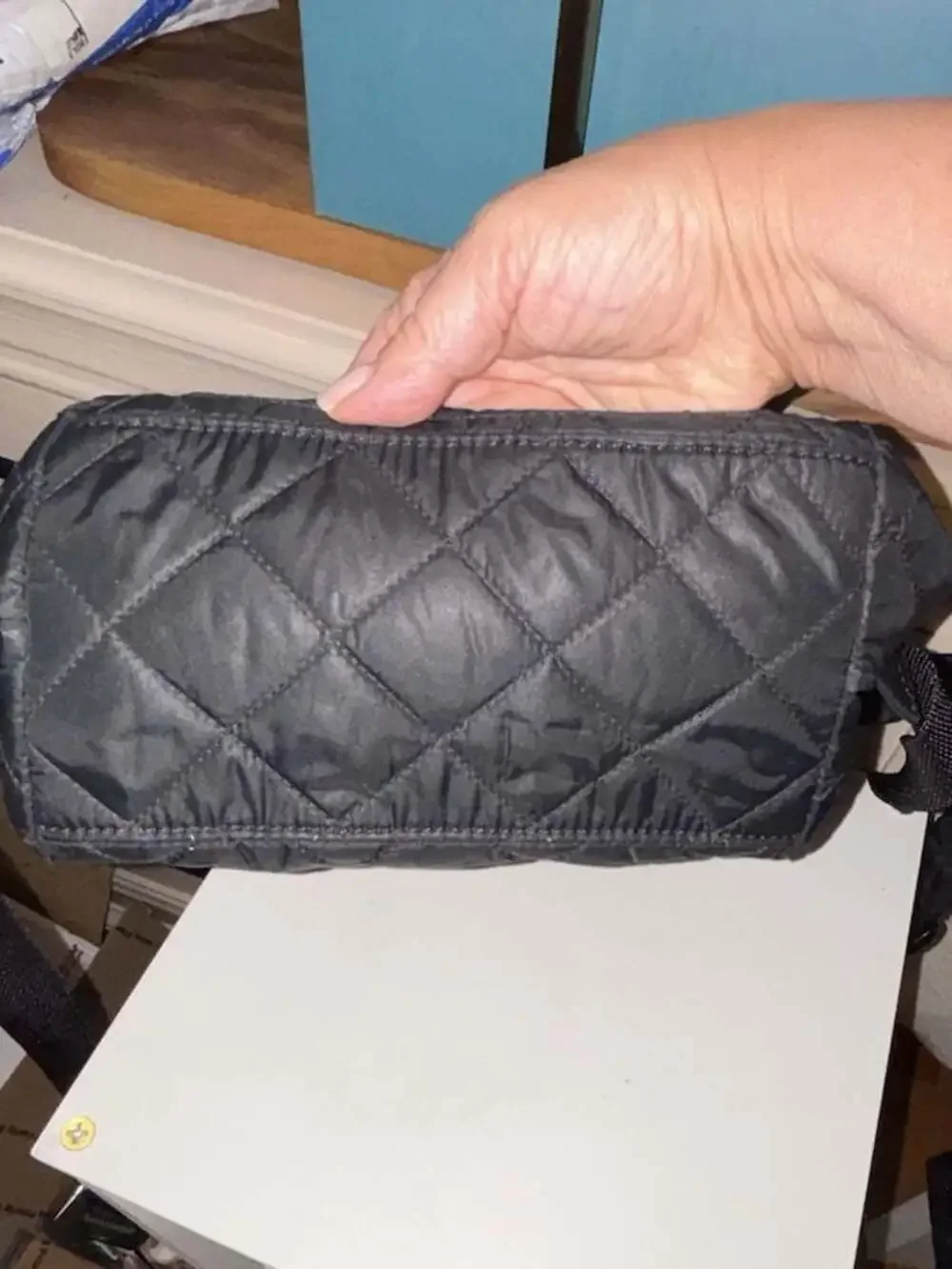 Kate Spade New York Ellie Quilted Nylon Black Large Flap Backpack
